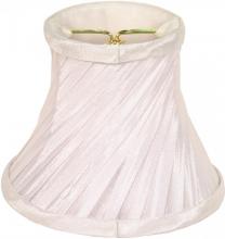  90/2366 - Clip On Shade; White Swirl Folded Pleat; 3" Top; 5" Bottom; 4" Side