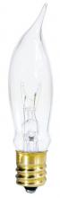  0324100 - 7.5W CA5 Incandescent Clear E12 (Candelabra) Base, 120 Volt, Box