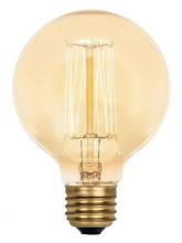  0410800 - 60W G25 Incandescent Amber E26 (Medium) Base, 120 Volt, Card