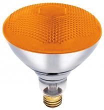  0441100 - 100W BR38 Incandescent Reflector Amber Flood E26 (Medium) Base, 120 Volt, Box