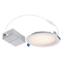  5227100 - 12W Stepped Baffle Slim Recessed LED Downlight Color Temperature Selection 6 in. Dimmable 2700K,