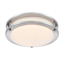  6136000 - 11 in. 23W LED Flush with Color Temperature Selection Brushed Nickel Finish Frosted Acrylic Shade