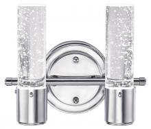  6307700 - 15W 2 Light LED Wall Fixture Chrome Finish Bubble Glass