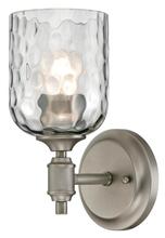  6326600 - 1 Light Wall Fixture Dark Pewter Finish Smoke Grey Hammered Glass