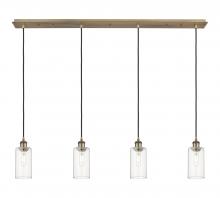  124B-4P-BB-G434-7CL - Crown Point - 4 Light - 49 inch - Brushed Brass - Linear Pendant