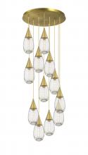  126-450-1P-BB-G450-6CL - Malone - 12 Light - 25 inch - Brushed Brass - Multi Pendant