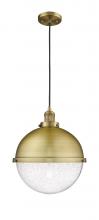 Innovations Lighting 201C-BB-HFS-124-BB - Hampden - 1 Light - 13 inch - Brushed Brass - Cord hung - Pendant
