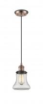  201CBP-ACBK-G192 - Bellmont - 1 Light - 6 inch - Antique Copper - Cord hung - Mini Pendant