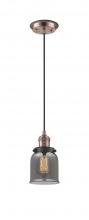  201CBP-ACBK-G53 - Bell - 1 Light - 5 inch - Antique Copper - Cord hung - Mini Pendant