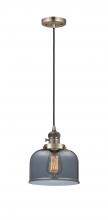  201CSW-AB-G73-LED - Bell - 1 Light - 8 inch - Antique Brass - Cord hung - Mini Pendant