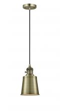 Innovations Lighting 201CSW-AB-M9-AB - Addison - 1 Light - 5 inch - Antique Brass - Cord hung - Mini Pendant