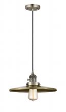  201CSW-AB-MFR-AB-12-LED - Appalachian - 1 Light - 12 inch - Antique Brass - Cord hung - Mini Pendant