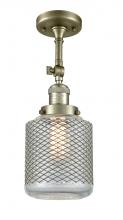  201F-AB-G262-LED - Stanton - 1 Light - 6 inch - Antique Brass - Semi-Flush Mount