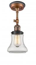  201FBP-ACBK-G192 - Bellmont - 1 Light - 6 inch - Antique Copper - Semi-Flush Mount