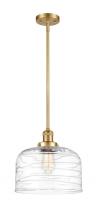 Innovations Lighting 201S-SG-G713-L - Bell - 1 Light - 12 inch - Satin Gold - Stem Hung - Mini Pendant