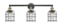Innovations Lighting 205-BAB-G52-CE - Bell Cage - 3 Light - 31 inch - Black Antique Brass - Bath Vanity Light
