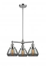 Innovations Lighting 207-PC-G173-LED - Fulton - 3 Light - 22 inch - Polished Chrome - Stem Hung - Chandelier