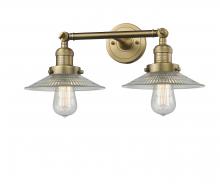  208-BB-G2-LED - Halophane - 2 Light - 18 inch - Brushed Brass - Bath Vanity Light