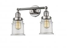  208-PN-G182 - Canton - 2 Light - 17 inch - Polished Nickel - Bath Vanity Light