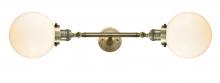  208L-AB-G201-8 - Beacon - 2 Light - 8 inch - Antique Brass - Bath Vanity Light