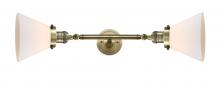  208L-AB-G41-LED - Cone - 2 Light - 8 inch - Antique Brass - Bath Vanity Light