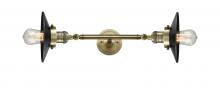  208L-AB-M6-LED - Railroad - 2 Light - 8 inch - Antique Brass - Bath Vanity Light