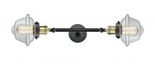 Innovations Lighting 208L-BAB-G532-LED - Oxford - 2 Light - 8 inch - Black Antique Brass - Adjustable Bath Vanity Light