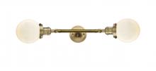  208L-BB-G201-6-LED - Beacon - 2 Light - 6 inch - Brushed Brass - Bath Vanity Light