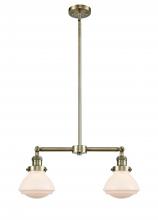  209-AB-G321-LED - Olean - 2 Light - 22 inch - Antique Brass - Stem Hung - Island Light