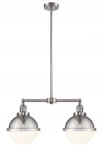 Innovations Lighting 209-SN-HFS-81-SN-LED - Hampden - 2 Light - 18 inch - Brushed Satin Nickel - Stem Hung - Adjustable Island Light