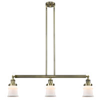  213-AB-G181S-LED - Canton - 3 Light - 39 inch - Antique Brass - Stem Hung - Island Light