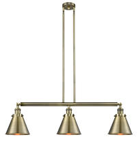  213-AB-M13-AB-LED - Appalachian - 3 Light - 40 inch - Antique Brass - Stem Hung - Island Light