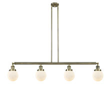  214-AB-G201-6 - Beacon - 4 Light - 51 inch - Antique Brass - Stem Hung - Island Light