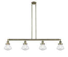  214-AB-G324 - Olean - 4 Light - 51 inch - Antique Brass - Stem Hung - Island Light