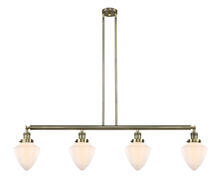  214-AB-G661-7 - Bullet - 4 Light - 50 inch - Antique Brass - Stem Hung - Island Light