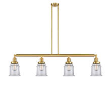  214-SG-G182 - Canton - 4 Light - 51 inch - Satin Gold - Stem Hung - Island Light