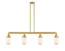  214-SG-G311 - Dover - 4 Light - 49 inch - Satin Gold - Stem Hung - Island Light