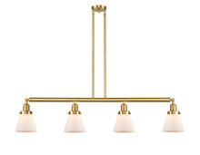 Innovations Lighting 214-SG-G61 - Cone - 4 Light - 51 inch - Satin Gold - Stem Hung - Island Light