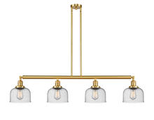  214-SG-G74 - Bell - 4 Light - 53 inch - Satin Gold - Stem Hung - Island Light