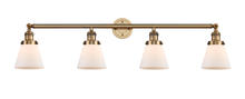  215-BB-G61 - Cone - 4 Light - 42 inch - Brushed Brass - Bath Vanity Light