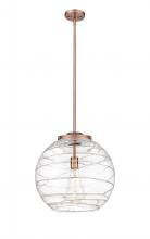 Innovations Lighting 221-1S-AC-G1213-16-BB-95-LED - Athens Deco Swirl - 1 Light - 16 inch - Antique Copper - Cord hung - Pendant