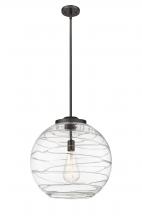 Innovations Lighting 221-1S-OB-G1213-18 - Athens Deco Swirl - 1 Light - 18 inch - Oil Rubbed Bronze - Cord hung - Pendant