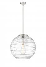 Innovations Lighting 221-1S-PN-G1213-18 - Athens Deco Swirl - 1 Light - 18 inch - Polished Nickel - Cord hung - Pendant