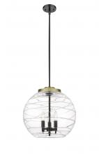 Innovations Lighting 221-3S-BAB-G1213-16 - Athens Deco Swirl - 3 Light - 16 inch - Black Antique Brass - Cord hung - Pendant