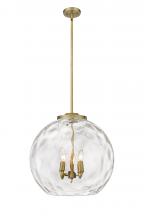 Innovations Lighting 221-3S-BB-G1215-18 - Athens Water Glass - 3 Light - 18 inch - Brushed Brass - Cord hung - Pendant