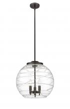 Innovations Lighting 221-3S-OB-G1213-16 - Athens Deco Swirl - 3 Light - 16 inch - Oil Rubbed Bronze - Cord hung - Pendant