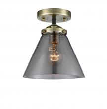  284-1C-BAB-G43-LED - Cone - 1 Light - 8 inch - Black Antique Brass - Semi-Flush Mount