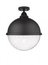  288-1C-BK-HFS-124-BK-LED - Hampden - 1 Light - 13 inch - Matte Black - Semi-Flush Mount