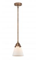  288-1S-AC-G61 - Cone - 1 Light - 6 inch - Antique Copper - Cord hung - Mini Pendant