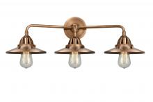  288-3W-AC-M3-AC - Railroad - 3 Light - 26 inch - Antique Copper - Bath Vanity Light